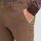 Colorplus Brown Solid Piece Dyed Slim Fit Cotton Blend Trouser