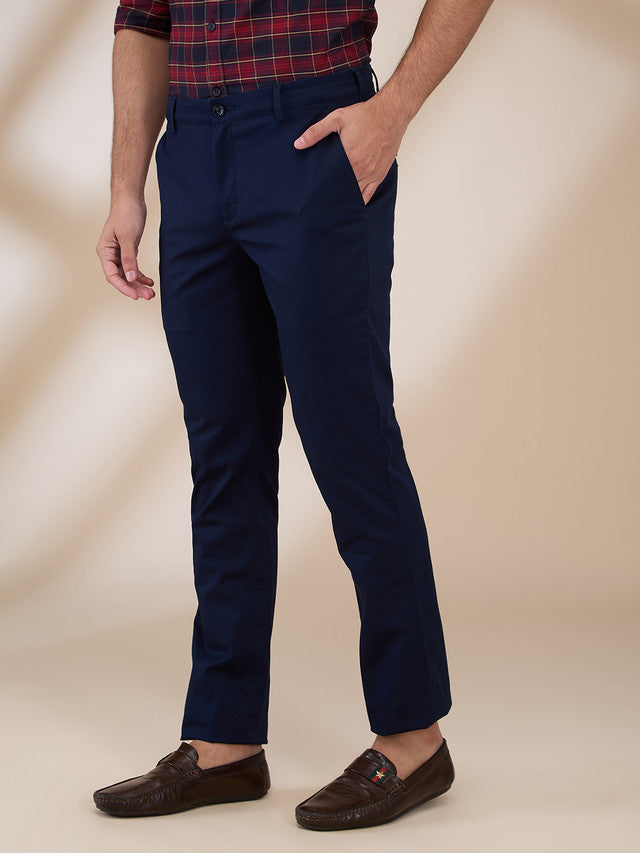 Colorplus Men Blue Slim Fit Solid Trouser – MyRaymond