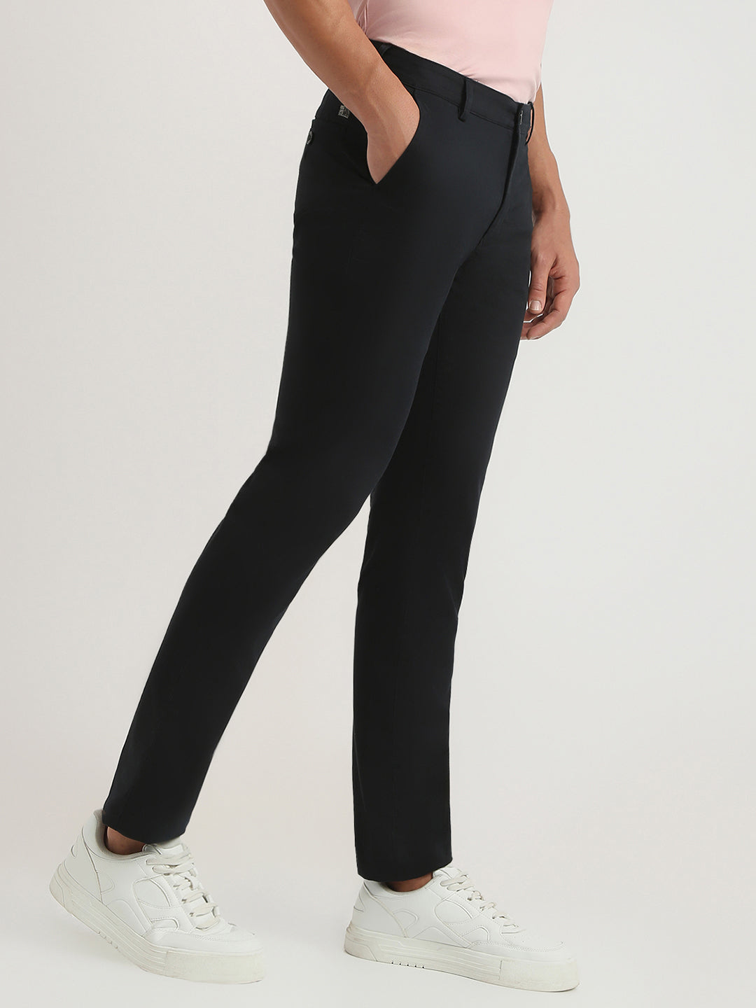 Colorplus Men Black Slim Fit Plain Trouser – MyRaymond