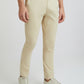 Men Khaki Nuvo Fit Solid Piece Dyed Cotton Blend Trouser