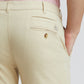 Men Khaki Nuvo Fit Solid Piece Dyed Cotton Blend Trouser