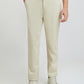 Men Fawn Tailored Fit Solid Piece Dyed Cotton Trouser