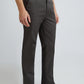 Men Grey Tailored Fit Solid Piece Dyed Cotton Trouser