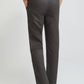 Men Grey Tailored Fit Solid Piece Dyed Cotton Trouser