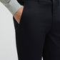 Colorplus Black Solid Regular Fit Cotton Trouser