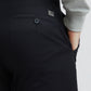 Colorplus Black Solid Regular Fit Cotton Trouser