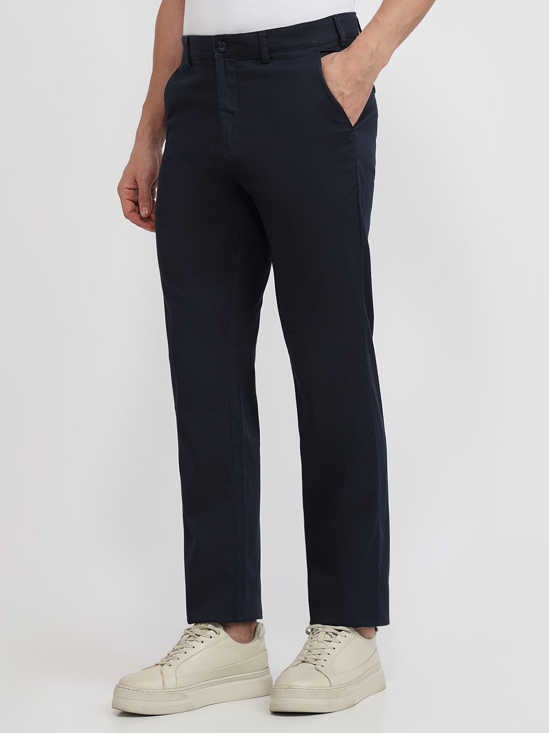Colorplus Men Blue Regular Fit Print Trouser – MyRaymond