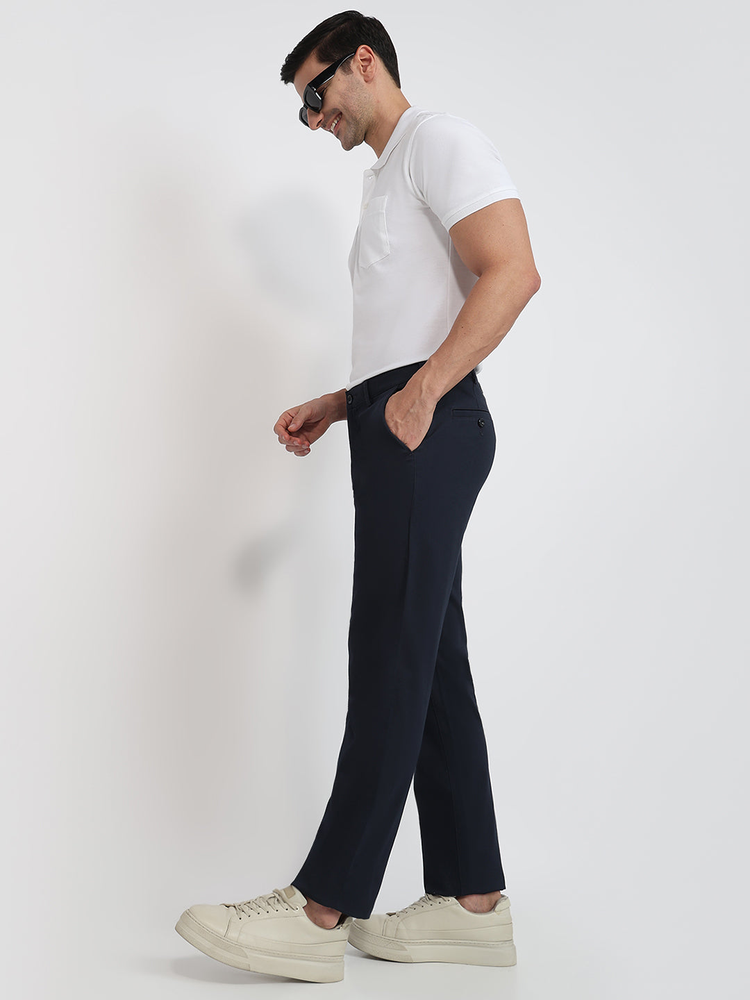 Colorplus Men Blue Regular Fit Print Trouser – MyRaymond