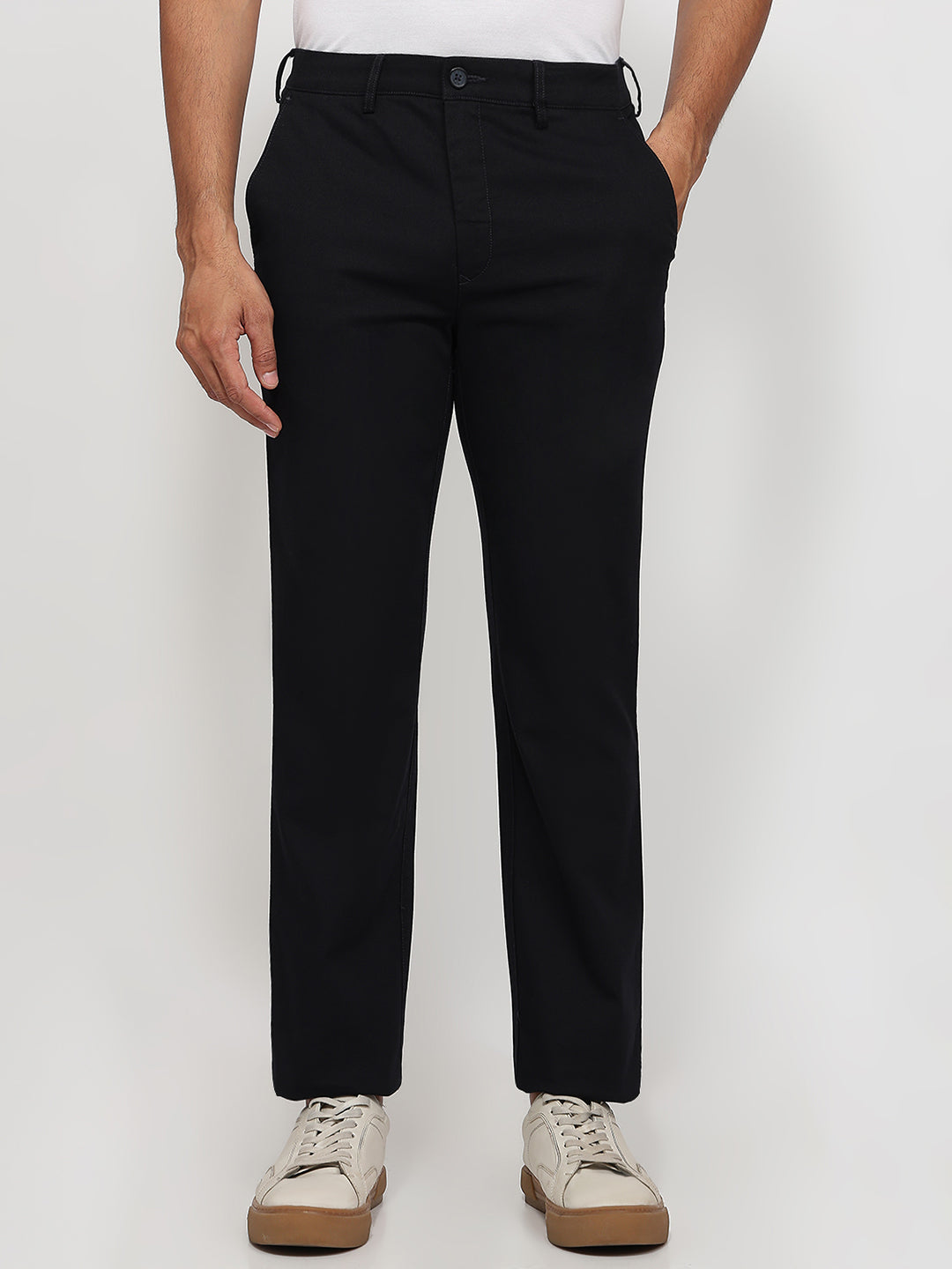 Colorplus Men Blue Regular Fit Dobby Trouser – MyRaymond