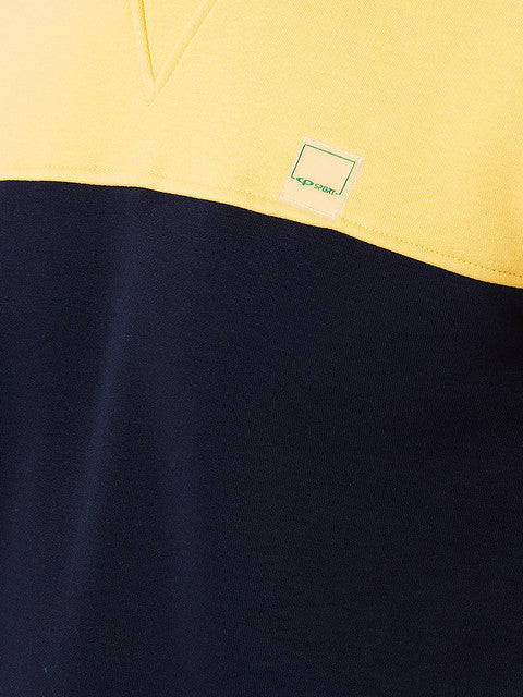 Colorplus Men Yellow Regular Fit Solid Sweatshirt