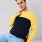 Colorplus Men Yellow Regular Fit Solid Sweatshirt