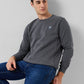 Colorplus Men Grey Regular Fit Solid Sweatshirt
