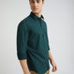 Colorplus Men Green Printed Slim Fit Cotton Blend Casual Shirts
