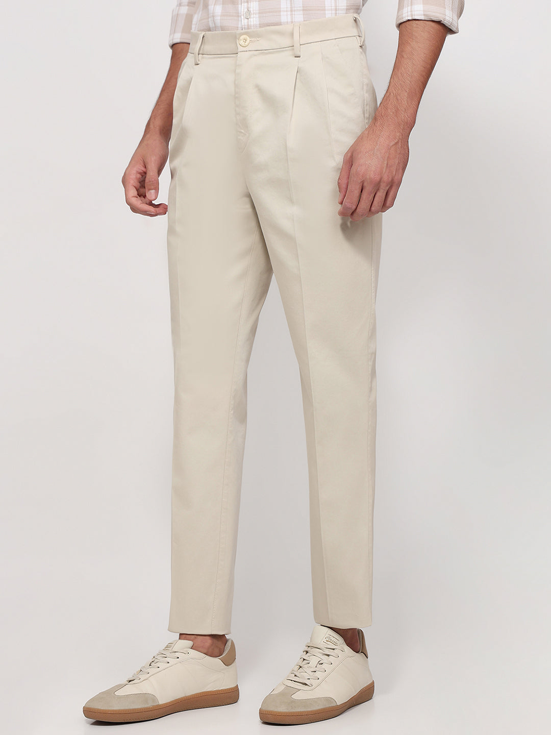 Colorplus Men Fawn Comfort Fit Twill Trouser – MyRaymond