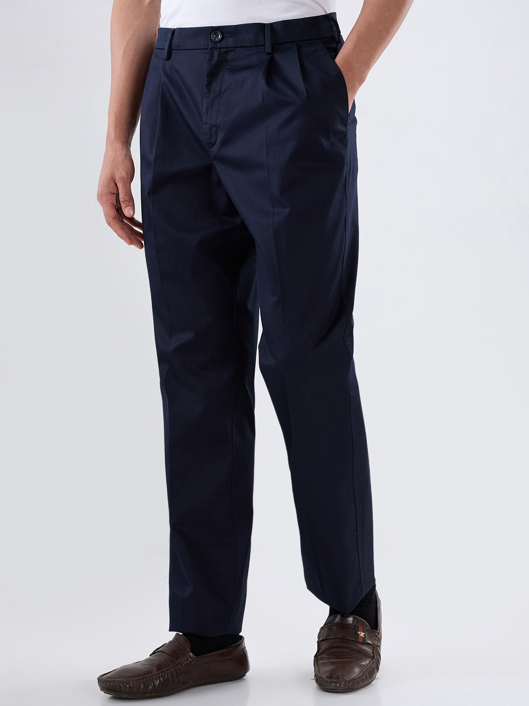 Colorplus Men Blue Comfort Fit Twill Trouser – MyRaymond