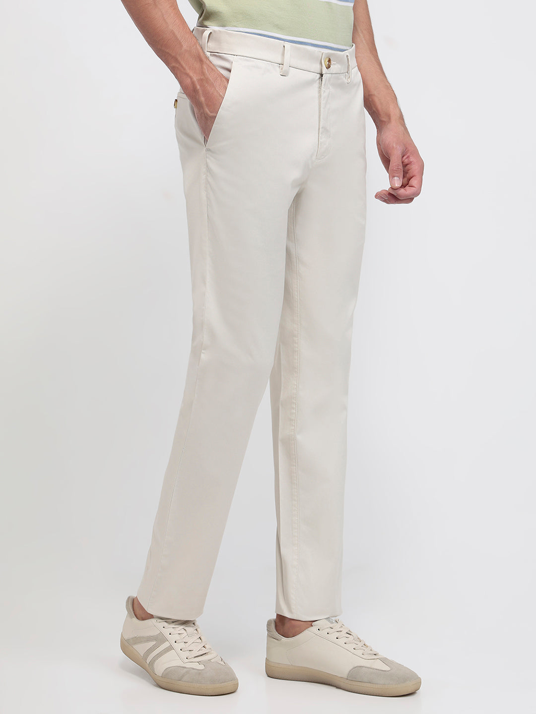 Colorplus Men Fawn Slim Fit Twill Trouser – MyRaymond