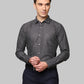 Park Avenue Grey Stripe Slim Fit Cotton Formal Shirt