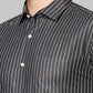 Park Avenue Grey Stripe Slim Fit Cotton Formal Shirt