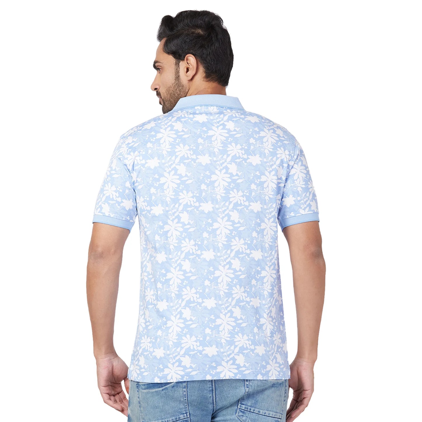Park Avenue Men Red Print Slim Fit Cotton T-Shirt