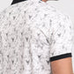 Park Avenue Men Grey Slim Fit Print Polo Neck Collar T-shirt