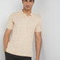 Men Fawn Slim Fit Print Cotton Blend Round Neck Collar Polo T-Shirt