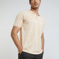 Men Fawn Slim Fit Print Cotton Blend Round Neck Collar Polo T-Shirt