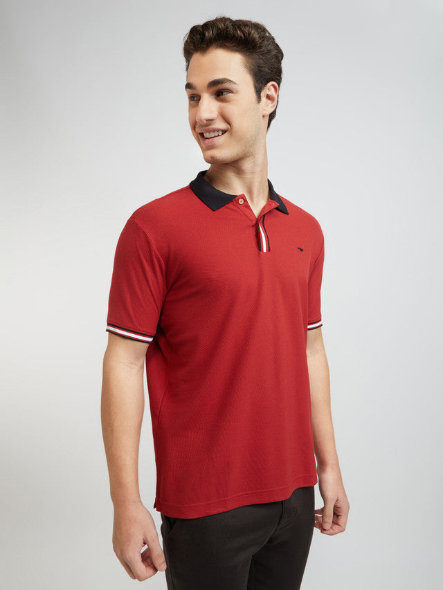 Men Slim Fit White Polo