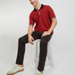 Men Slim Fit White Polo