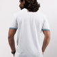 Men White Slim Fit Solid Cotton Polyester Blend Round Neck Collar Polo T-Shirt