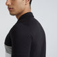 Park Avenue Men Black Cut & Sew Slim Fit Cotton Blend T-Shirt