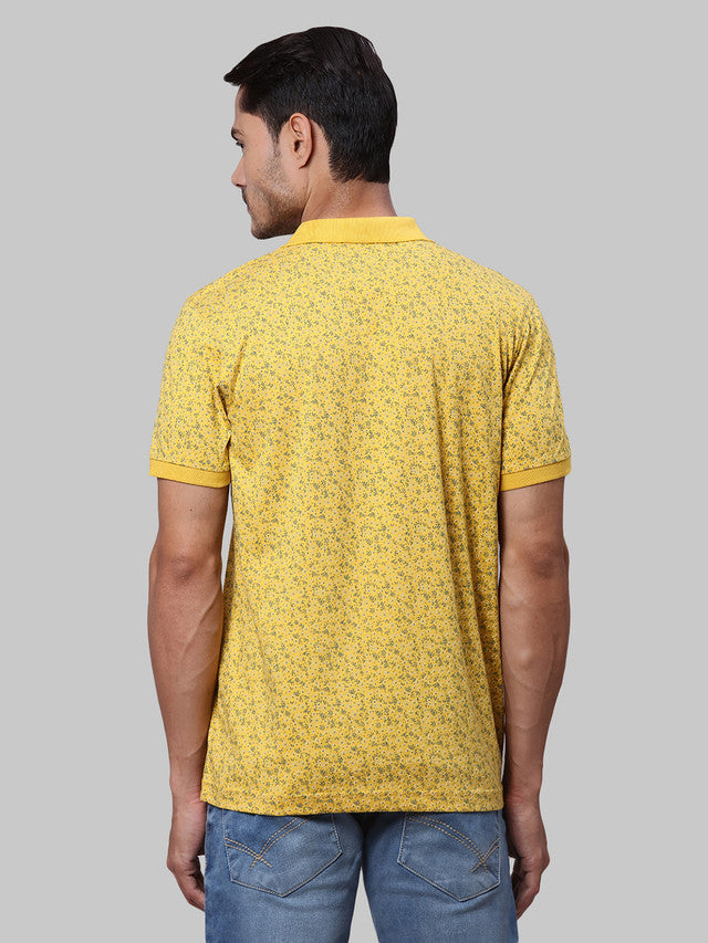 Park Avenue Men Yellow Slim Fit Print T-Shirt – MyRaymond