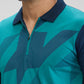 Park Avenue Green Printed Slim Fit Cotton T-Shirt