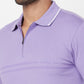 Park Avenue Purple Printed Slim Fit Cotton Blend T-Shirt