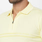 Park Avenue Yellow Printed Slim Fit Cotton Blend T-Shirt