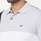 Park Avenue Men Grey Solid Slim Fit Half Sleeve Polo Neck T-Shirt