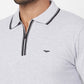 Park Avenue Grey Solid Slim Fit Cotton Blend T-Shirt