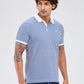 Park Avenue Men Blue Slim Fit Printed Polo Neck Collar T-Shirt