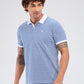 Park Avenue Men Blue Slim Fit Printed Polo Neck Collar T-Shirt