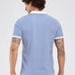 Park Avenue Men Blue Slim Fit Printed Polo Neck Collar T-Shirt
