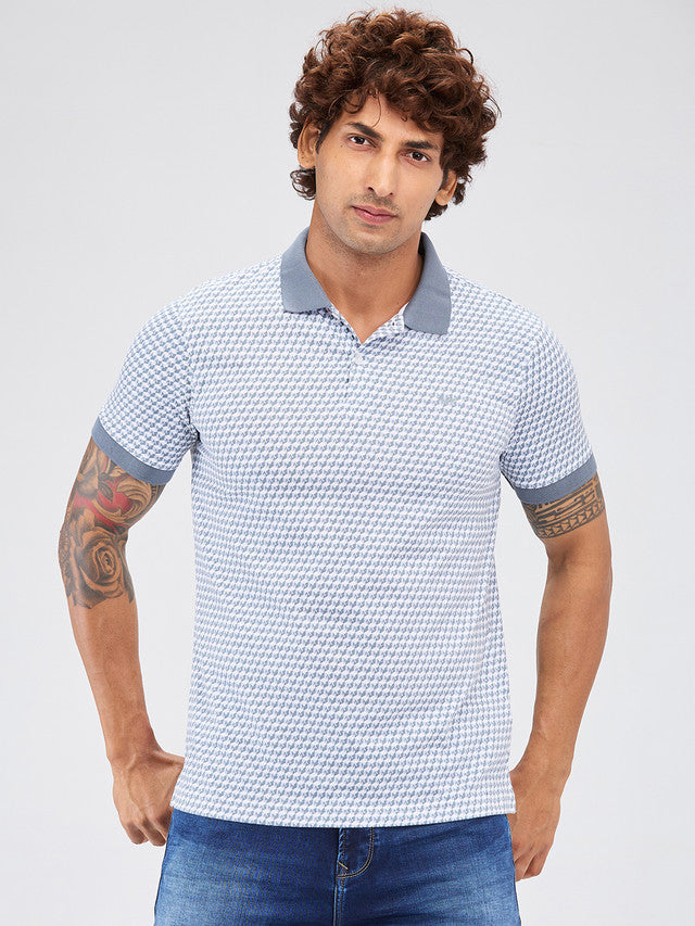 Park Avenue Grey Printed Slim Fit Cotton Blend T-Shirt – MyRaymond