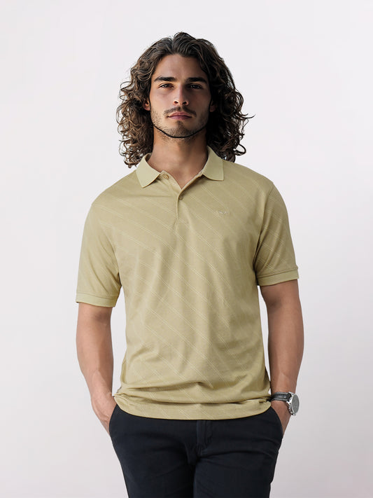 Park Avenue Brown Printed Slim Fit Cotton Blend T-Shirt