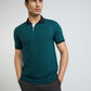 Park Avenue Men Green Slim Fit Solid Polo Neck Collar T-Shirt