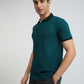 Park Avenue Men Green Slim Fit Solid Polo Neck Collar T-Shirt