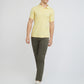 Park Avenue Men Yellow Slim Fit Printed Polo Neck Collar T-Shirt