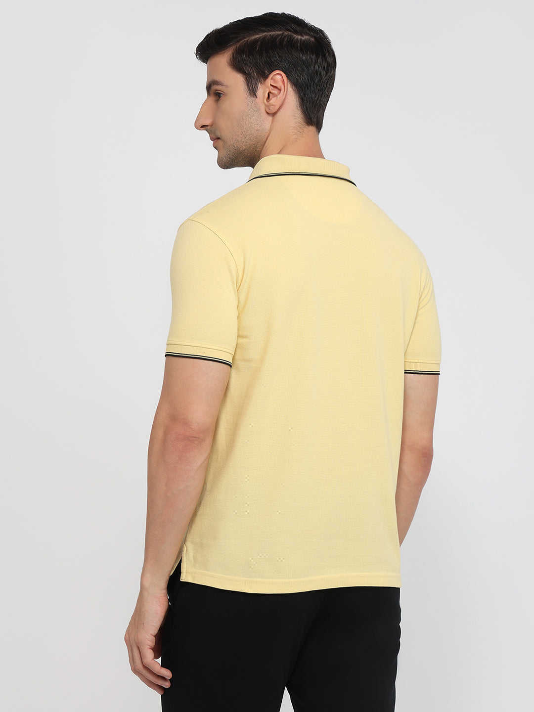 Park Avenue Men Yellow Slim Fit Solid T-Shirt – MyRaymond