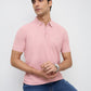 Park Avenue Men Pink Slim Fit Solid Polo Neck Collar T-shirt