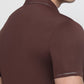 Park Avenue Men Brown Slim Fit Solid Polo Neck Collar T-shirt