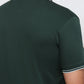 Park Avenue Men Green Slim Fit Solid Polo Neck Collar T-shirt
