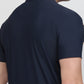 Park Avenue Men Blue Slim Fit Solid Polo Neck Collar T-shirt