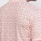 Park Avenue Men Pink Slim Fit Print Polo Neck Collar T-shirt